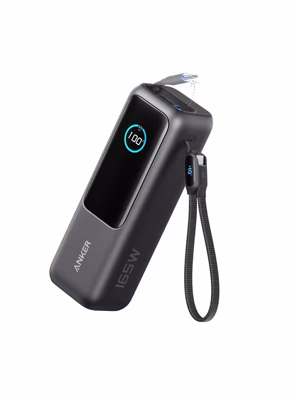 Anker Powerbank 25K (165W, indbygget kabel)