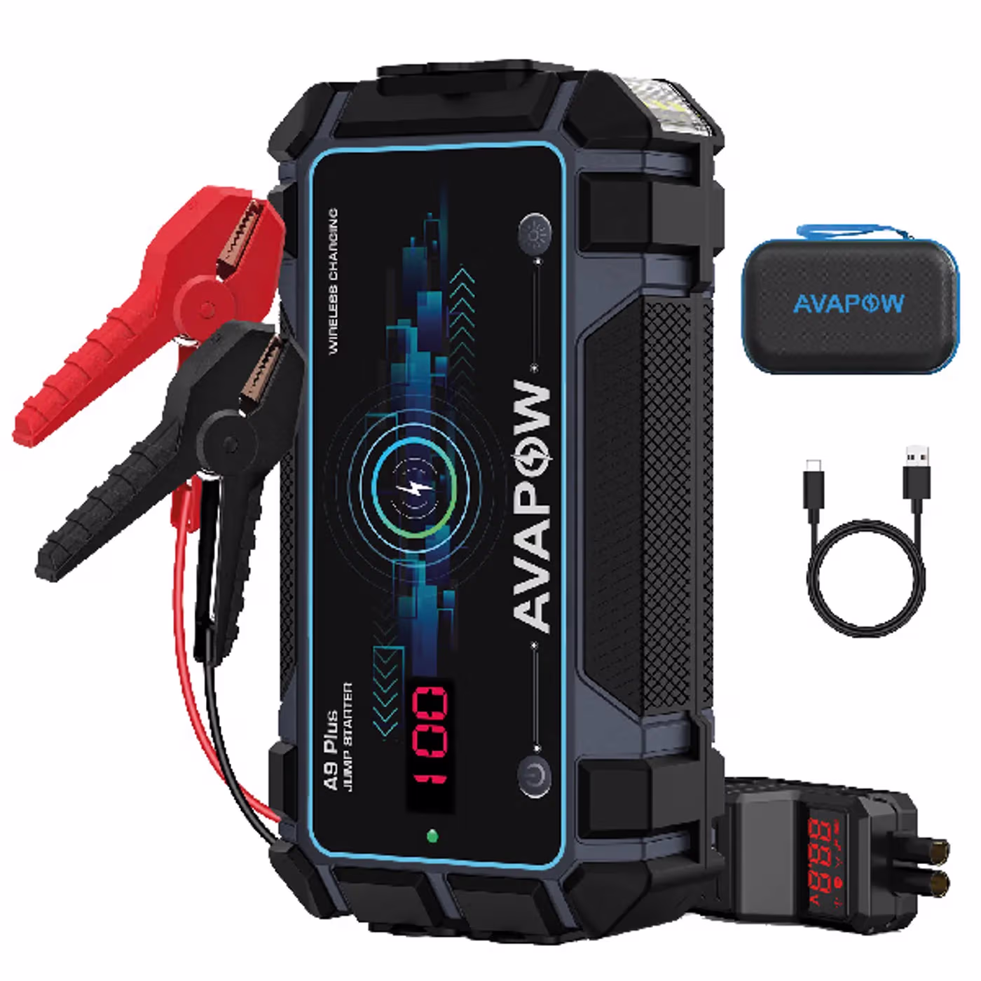 Avapow A9 Plus Startbooster 2000 A m. taske