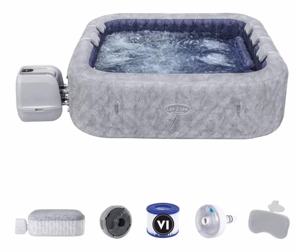 Bestway Lay-Z-Spa San Francisco oppusteligt spabad 5-7 personer