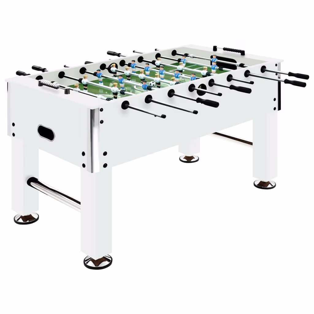 Bordfodboldbord 60 kg i MDF og stål, hvid