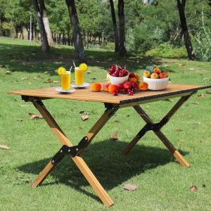 Campingbord PROMIS – sammenklappeligt og rulbart – bedste campingbord i test