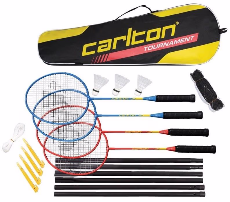Carlton Tournament Badmintonsæt med net – 4 ketchere