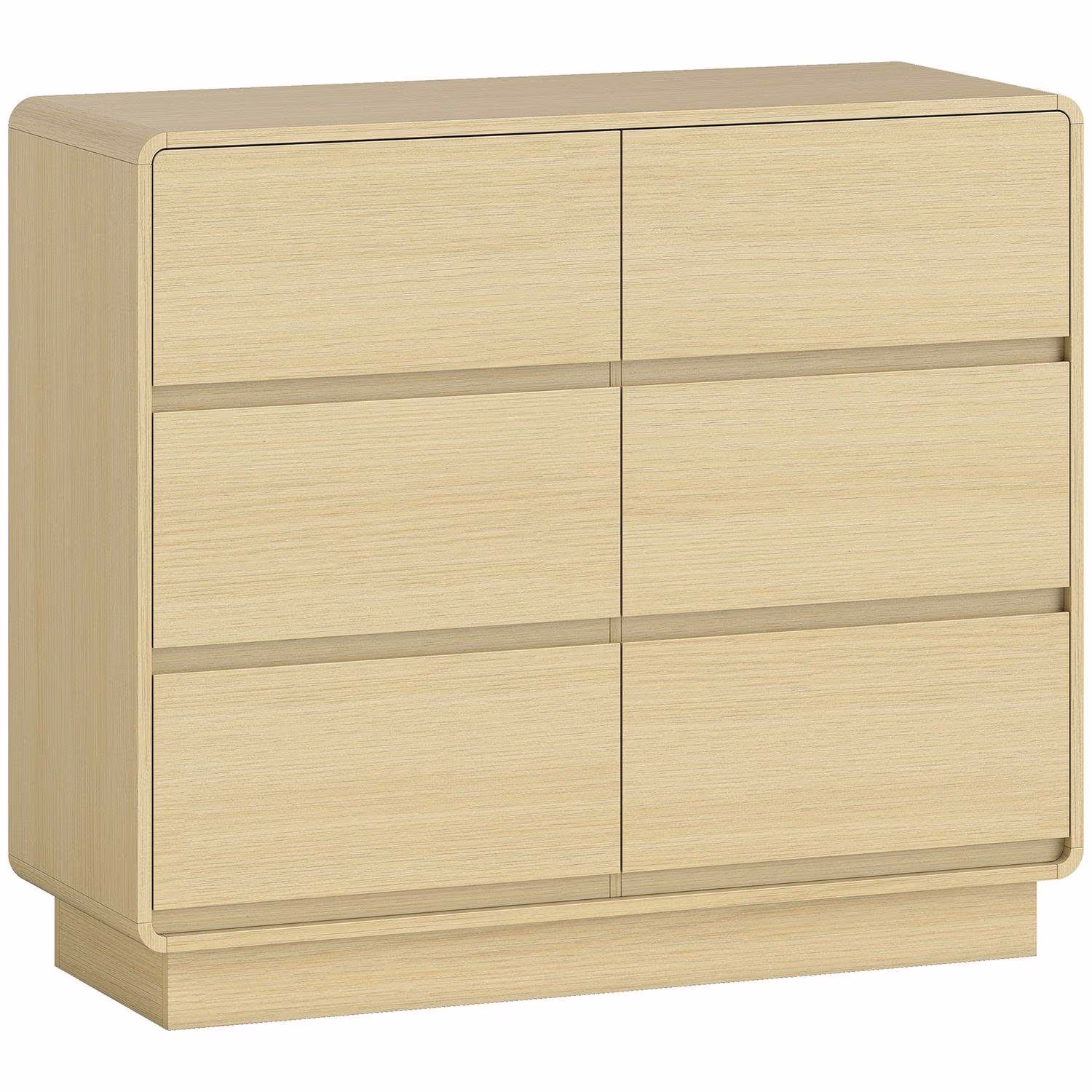 Estore Skænk 100 cm – 6 skuffer, naturtræ