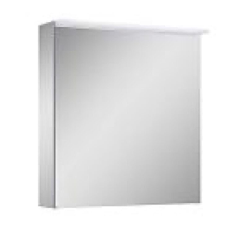 Image Spejlskab 60 cm med LED-lys og 2 hylder – bedste spejlskab i test