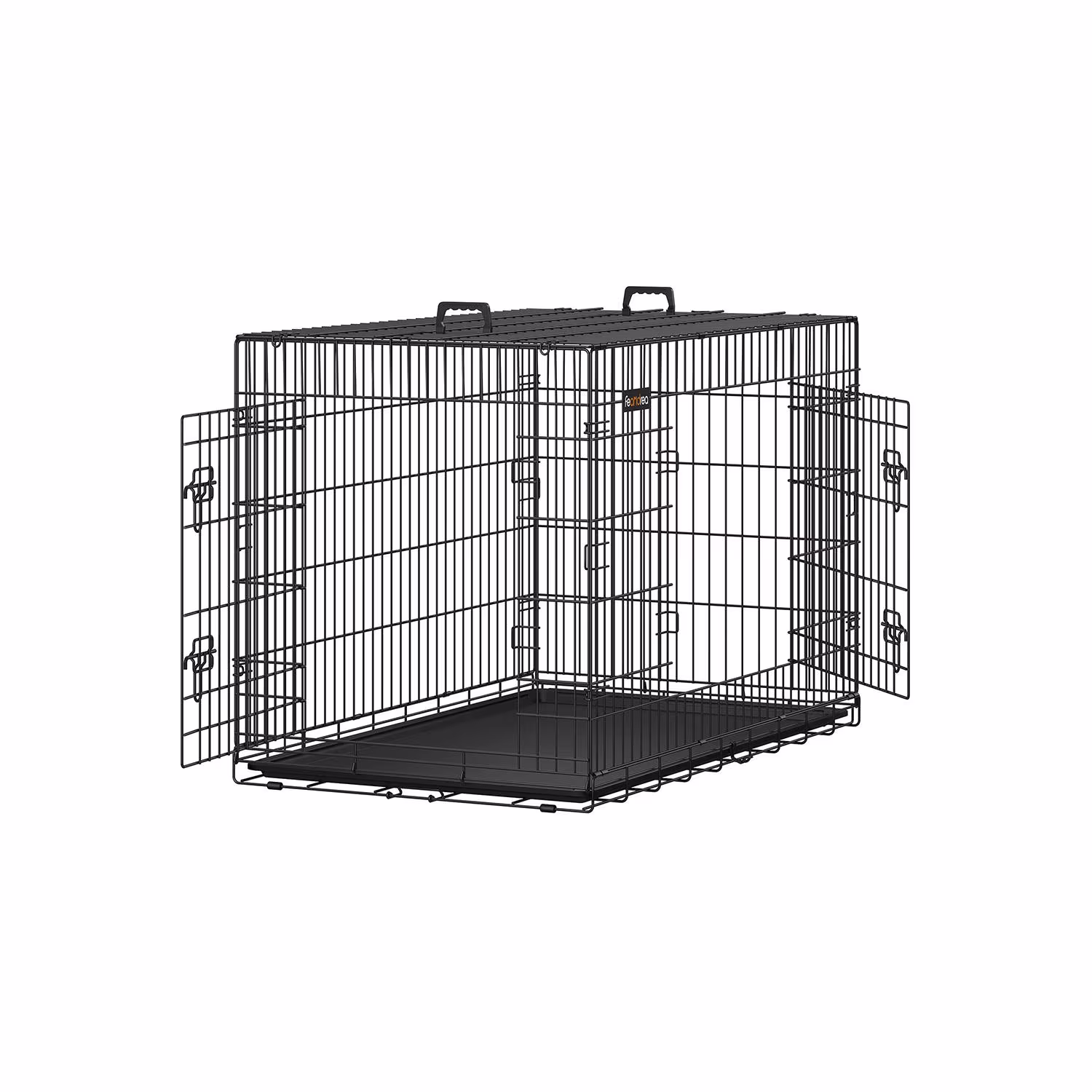 FEANDREA Hundebur XXL – Foldbart, 122 cm, 2 døre