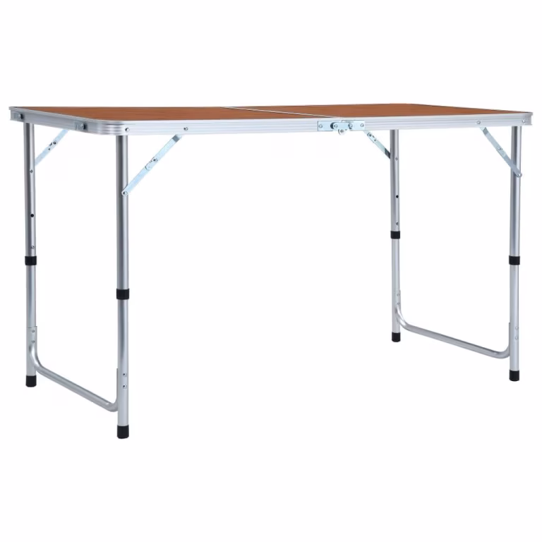 Foldbart campingbord aluminium 120 × 60 cm