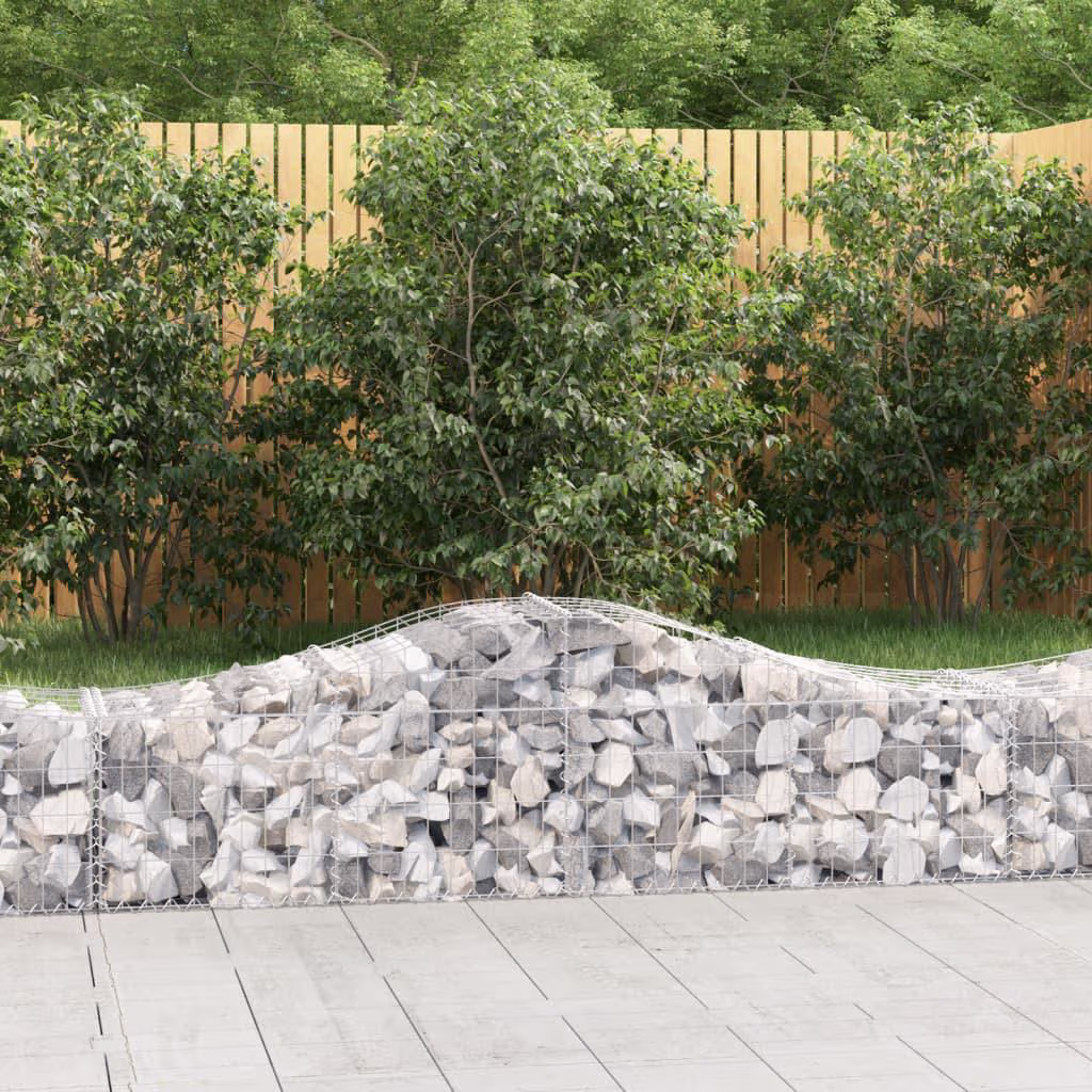 Buede gabionkurve 10 stk. 200 x 50 x 40/60 cm