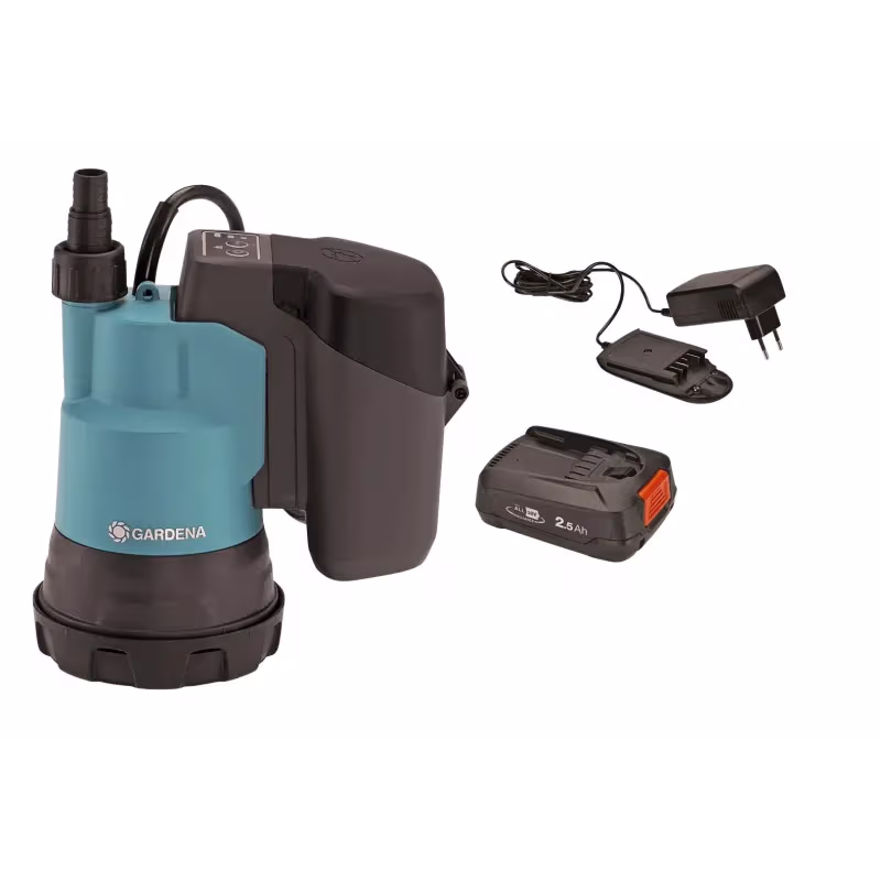 Gardena Batteridrevet Dykpumpe 2000/2 18V (inkl. batteri)