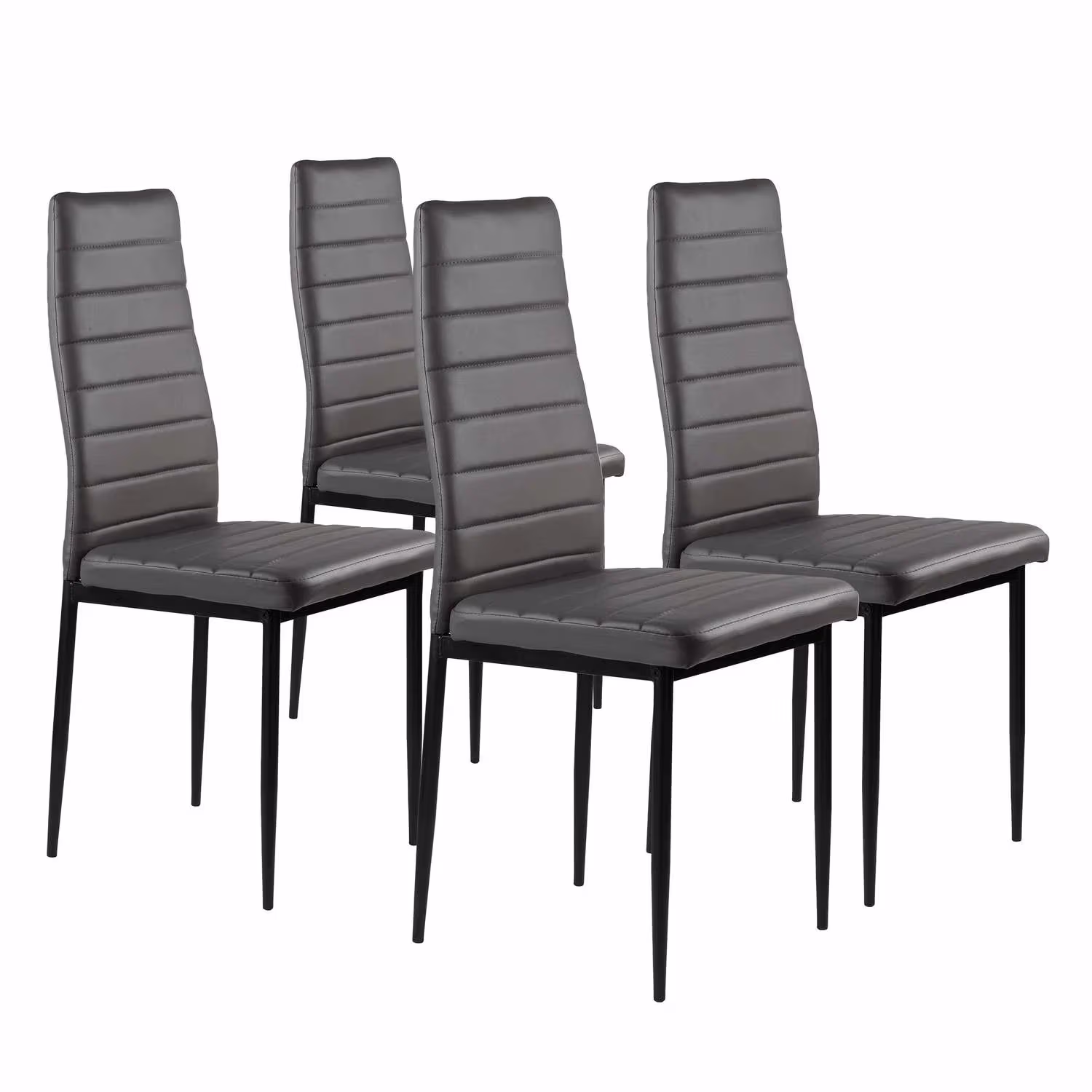 Grå spisestuestole, 4-pak