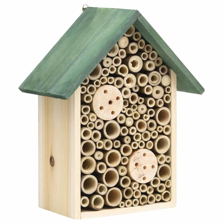 Insekthotel i fyrretræ – 2 stk. 23 × 14 × 29 cm – bedste insekthotel i test