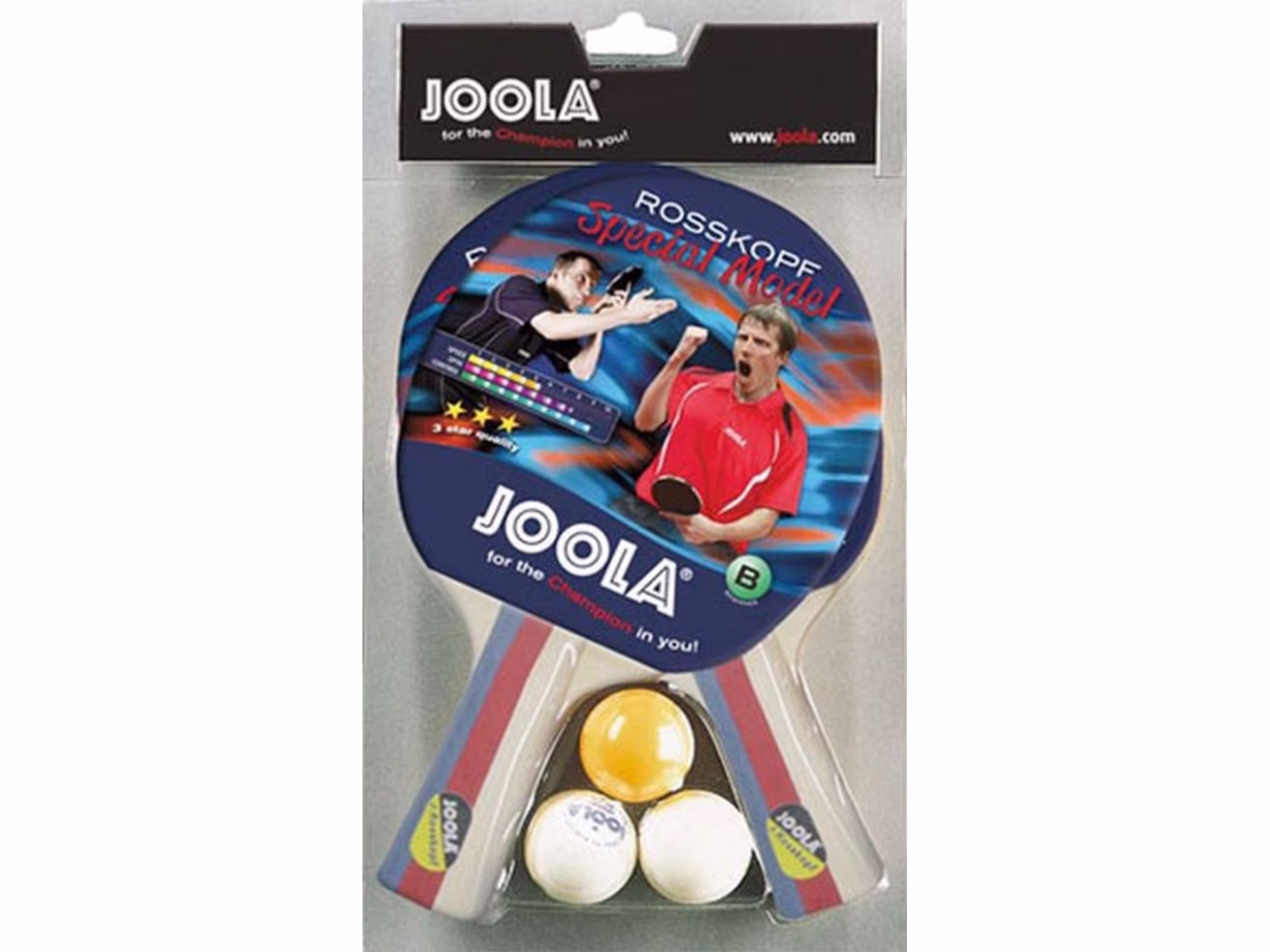 Joola bordtennissæt – 2 ketchere og 3 bolde