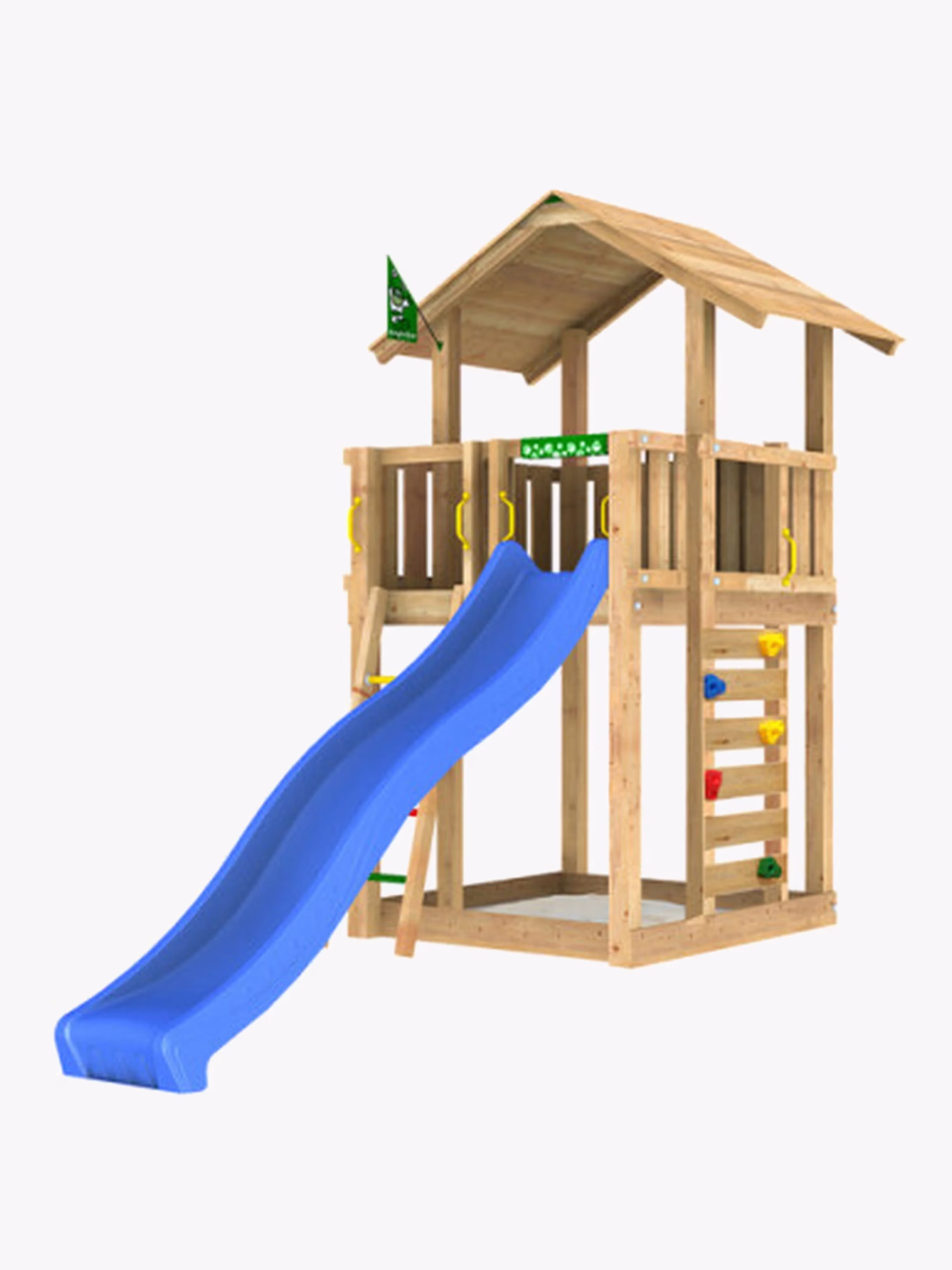 Jungle Gym Chalet Legetårn med rutsjebane