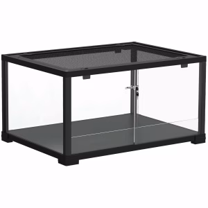 Krybdyrterrarium 86 liter med skydedøre – bedste terrarium i test