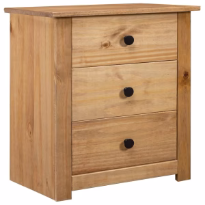 Natbord i massivt fyr, Panama-serien 46×40×57 cm natur – bedste natbord i test