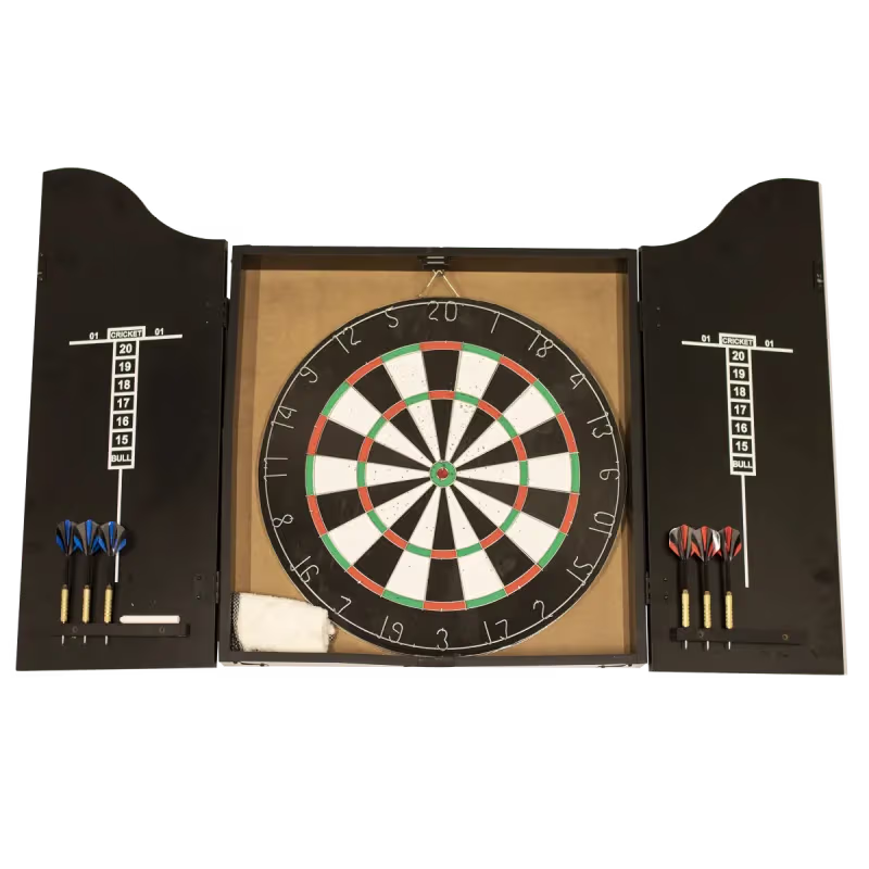 Nordic Games Klassisk dartskive i dartskab med pile