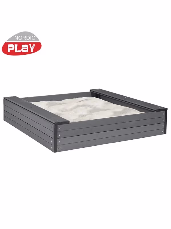 Nordic Play Sandkasse WPC 120 x 120 x 24 cm