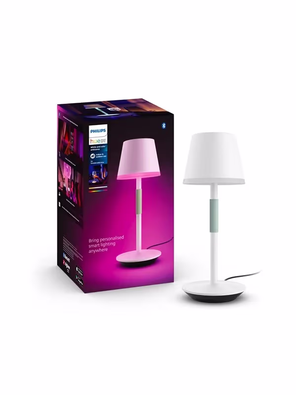 Philips Hue Go transportabel bordlampe, hvid