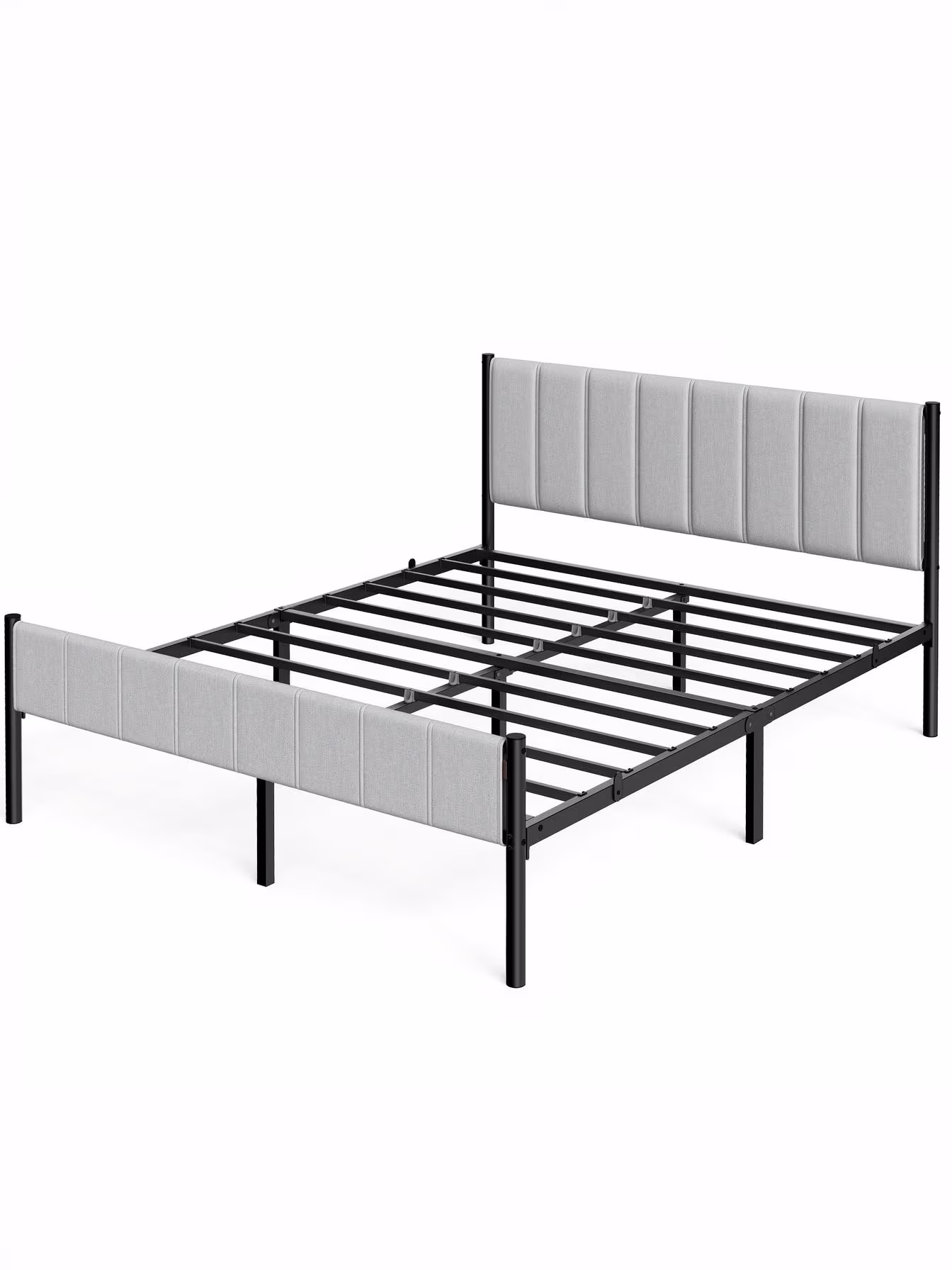 Dobbelt sengeramme 160x200 cm med polstret gavl