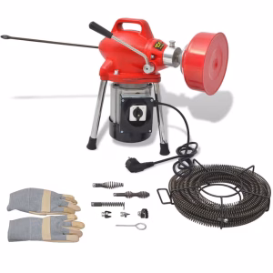 Rørrensemaskine 250 W – 12,5 m + 4,5 m spiral – bedste rørrenser i test