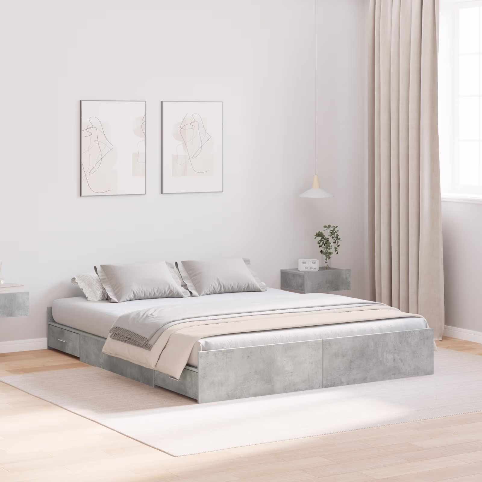 Sengeramme med opbevaring 160x200 cm