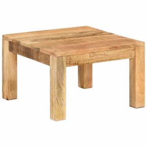 Sofabord i Massivt Mangotræ 55×55 cm – Firkantet – bedste sofabord i test