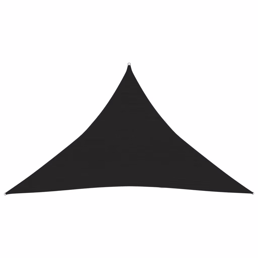 Solsejl Trekant 3,5×3,5×4,9 m HDPE 160 g/m² – Sort