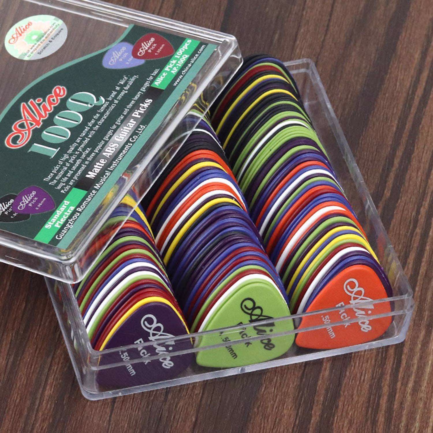50x Guitarplekter 0,58-1,50 mm