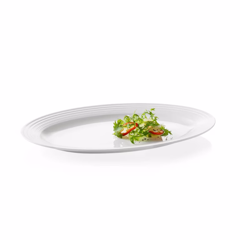 Aida Passion Ovalt Serveringsfad, hvid