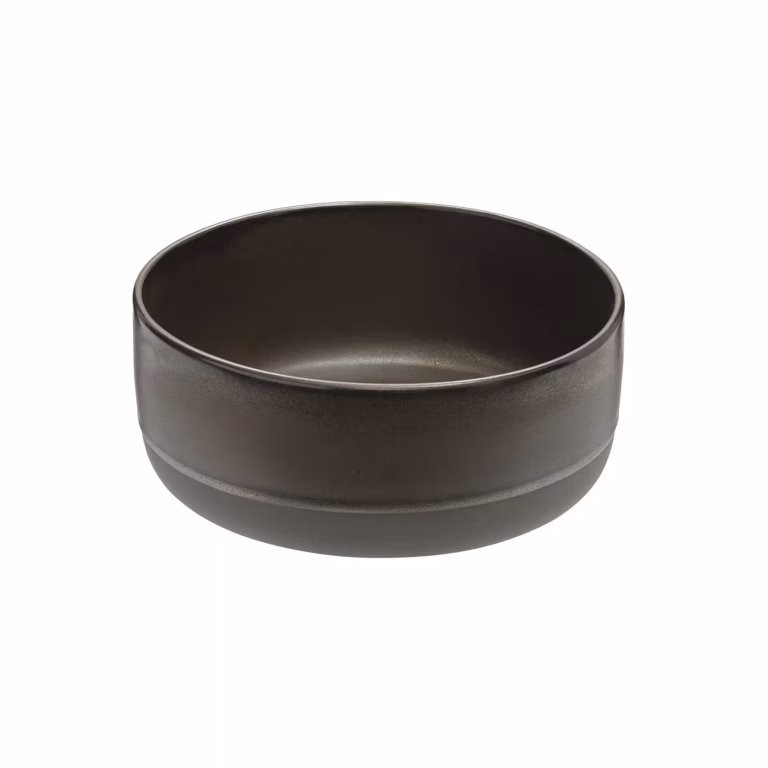 Aida Raw dyb skål i stentøj Metallic brown