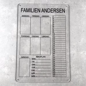 Akryl Familiekalender Lodret Model – bedste vægkalender i test