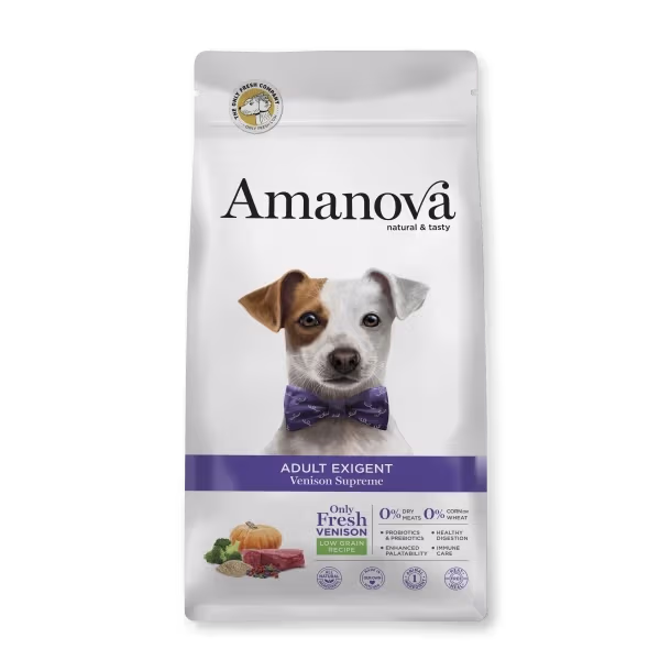Amanova Hjort hundefoder til kræsne hunde 10 kg