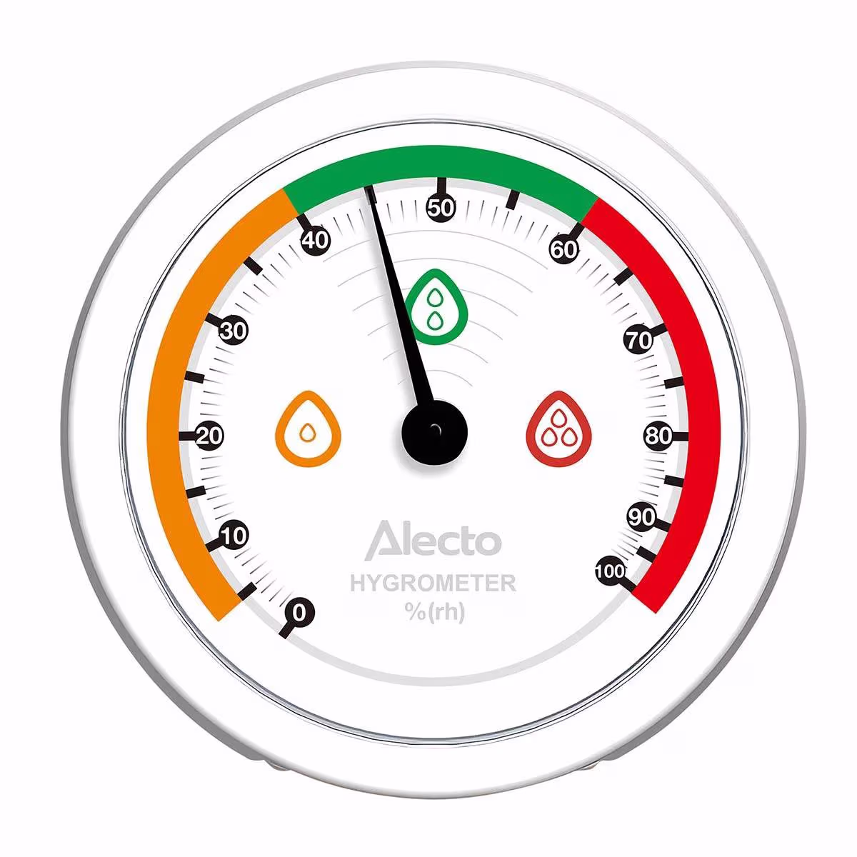 Analog Hygrometer Batterifri Hvid
