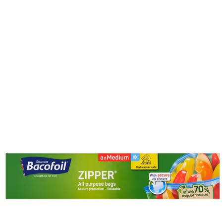 Bacofoil Lynlås Fryseposer Medium (8 stk) – bedste frostposer i test