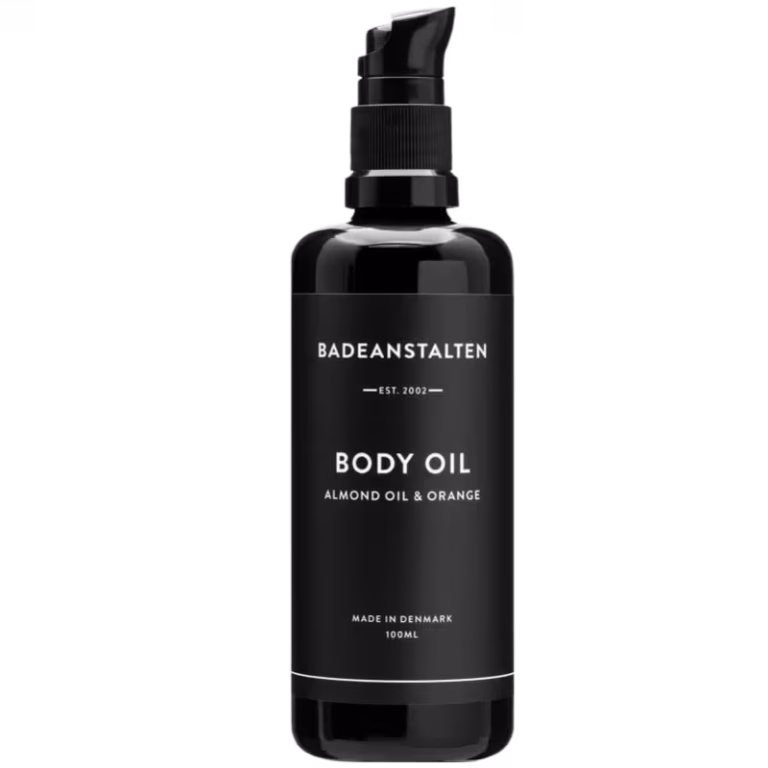 Badeanstalten kropsolie Mandel & Appelsin 100 ml – bedste kropsolie i test