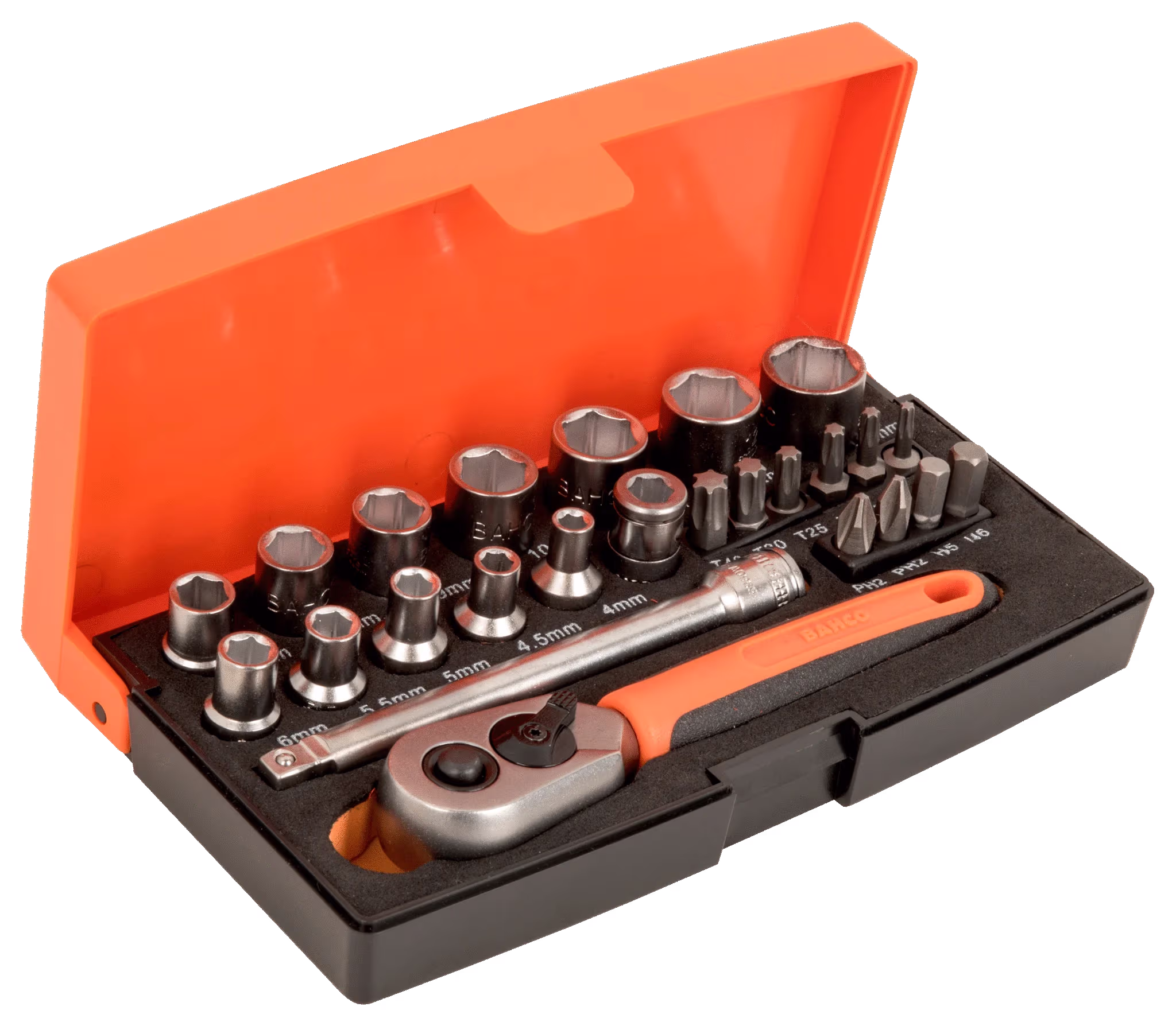 Bahco SL25 mini topnøglesæt 1/4"