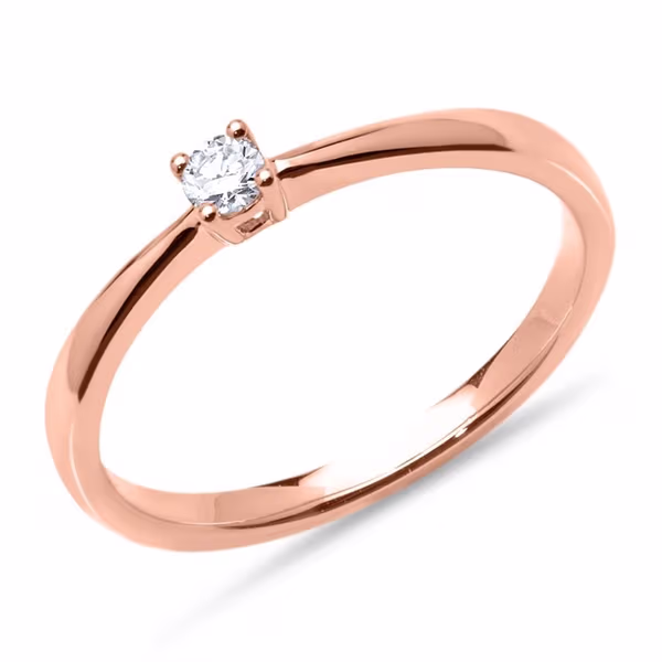 BARTOLI Forlovelsesring 14 kt. Rosaguld 0,10 ct.