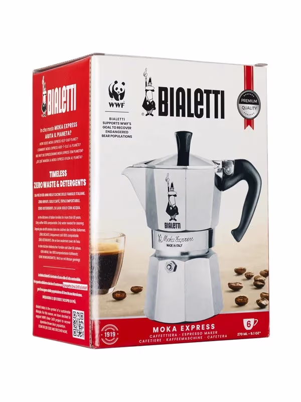 Bialetti Moka Express 6 kopper – bedste espressokande i test
