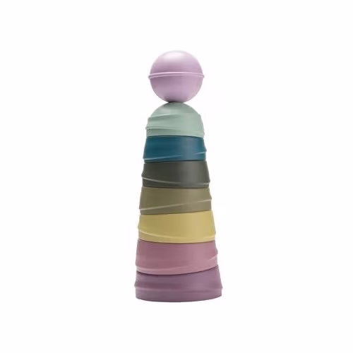 BIBS Wobbly Tower Stabletårn Pastel Rainbow – bedste stabletårn i test