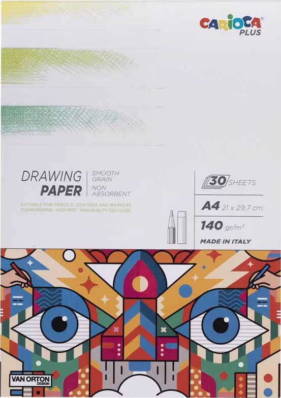 Carioca Plus tegneblok A4 – Drawing Paper 30 sider – bedste tegneblok i test