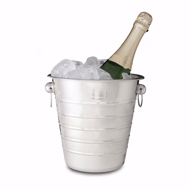 Champagnekøler i rustfrit stål med håndtag