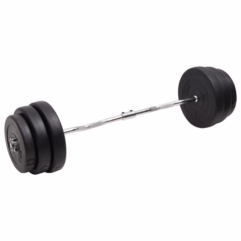Curl-vægtstangssæt 90 kg – super curl stang med vægtskiver