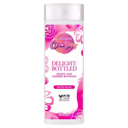 Cussons Creations Delight Pæon & Kirsebærblomst Badeskum – bedste badeskum i test