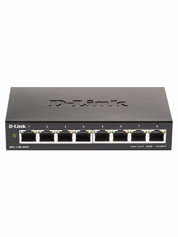 D-Link DGS-1100-08V2 8-port smart managed switch