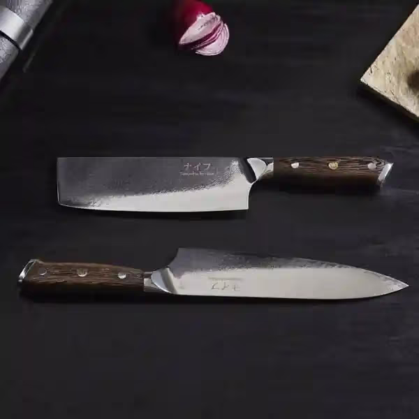 Damascus by Haws knivsæt – kokkekniv + grøntsagskniv