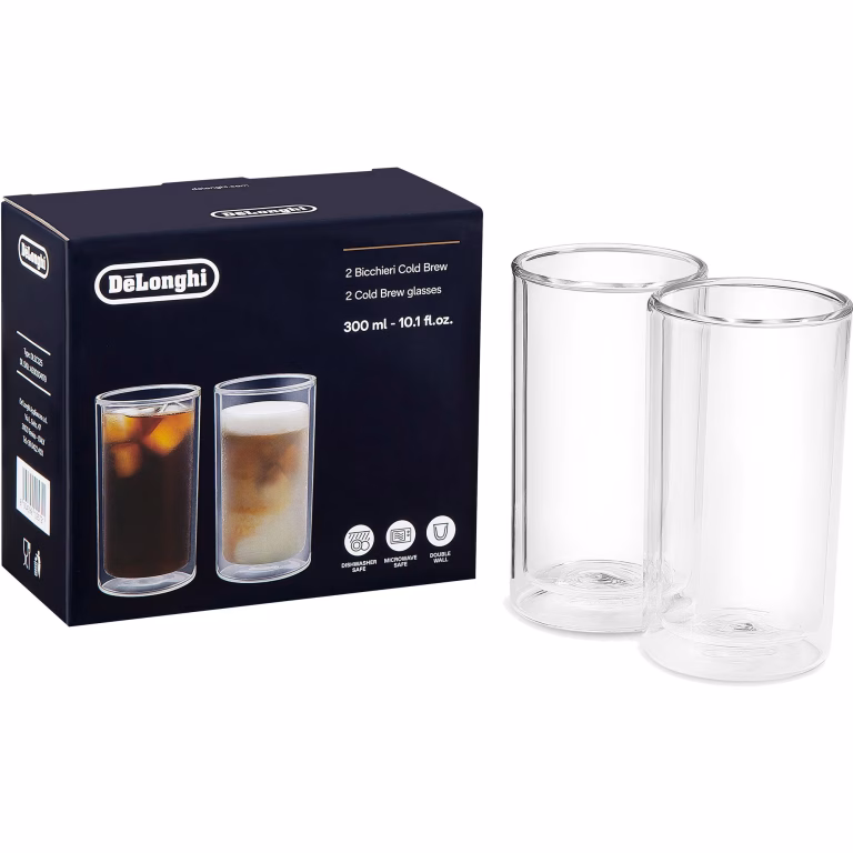 DeLonghi dobbeltvæggede termoglas 300 ml, 2-pak