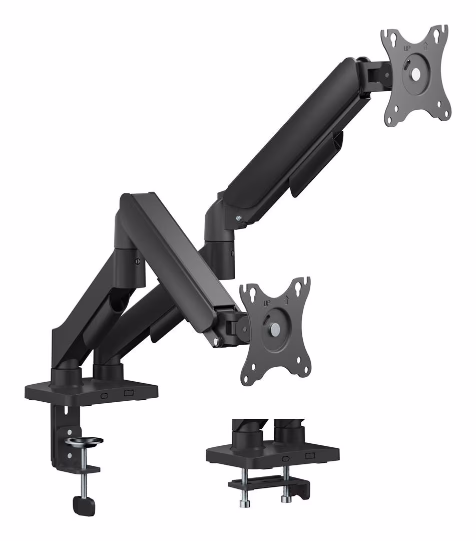 Deltaco ARM-1300-B dobbelt skærmarm