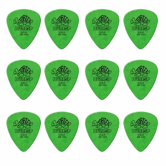 Dunlop Tortex 0,88 mm Plektre (12 stk.)