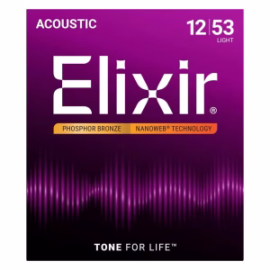Elixir 16052 Phosphor Bronze Light Nanoweb 12-53 – bedste guitarstrenge i test