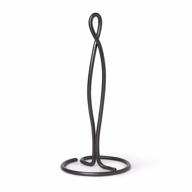 Ferm Living Curvature køkkenrulleholder, sort messing