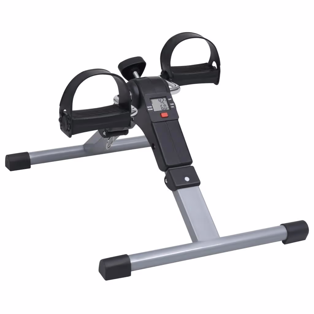 Foldbar pedaltræner til ben og arme med LCD-skærm og justerbar modstand
